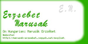 erzsebet marusak business card